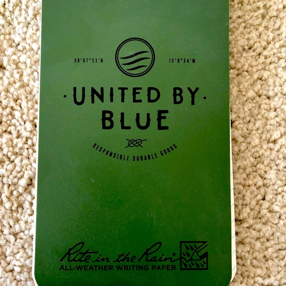 New! United by Blue Notebook